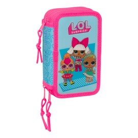 LOL Surprise! Divas School Pencil Case with 36 Useful Items, Pencil Case for Kids, Ideal for Children from 5 to 14 Years, Comfortable and Versatile, Quality and Strength, 12.5 x 5.5 x 19.5 cm, blue,