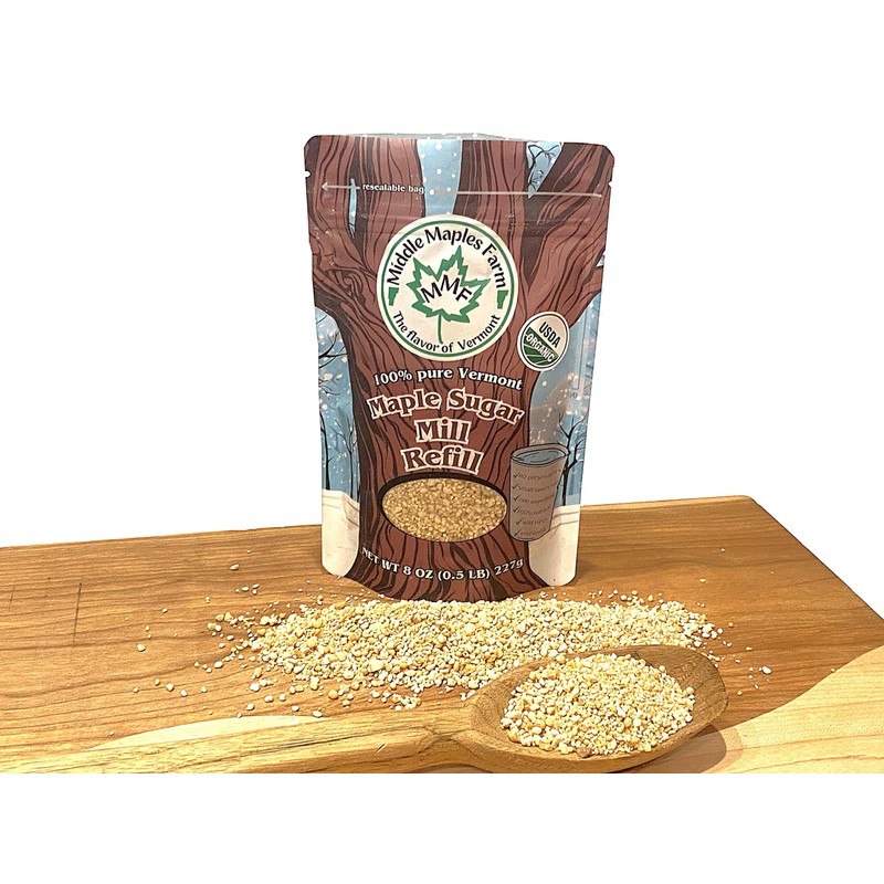 Vermont Pure Organic Coarse Maple Sugar Chunks, Product of USA,