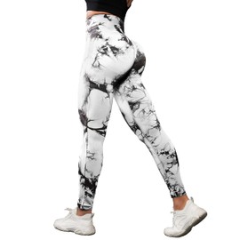 OVESPORT 3 Pack Tie Dye Seamless High Waisted Workout Leggings for Women Scrunch Butt Lifting Yoga Gym Athletic Pants