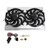 Wangtney Full Aluminum Shroud+2X12'' Slim Fan+Thermostat Relay Kit Compatible with