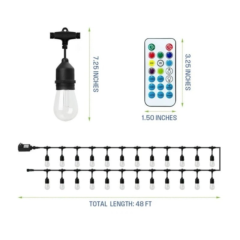 Westinghouse 24 Bulb Color Changing String Light 48 Foot