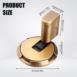 Upgraded Magnetic Door Stopper, Adjustable Punch-Free Silent Floor Doorstop for Various Door Types, Perfect for Yard, Living Room, Bedroom, Kitchen, Bathroom (Yellow Bronze)