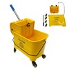 EQCOTWEA Commercial Mop Bucket with Wringer on Wheels Combo Rectangular