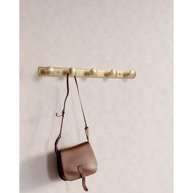 Goo-Ki 1 Pack Champagne Bronze Coat Rack Wall Mount Heavy