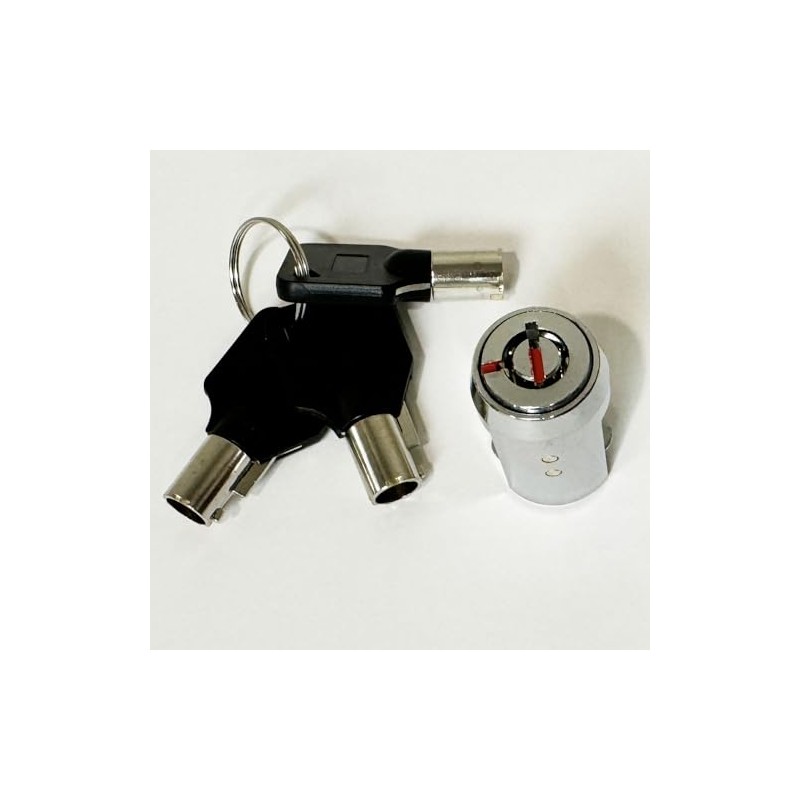 RiKey Security - Storage Cylinder Lock with 3 Tubular Keys