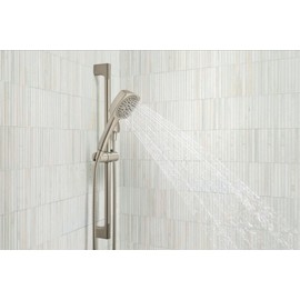 Peerless Ezra 6-Setting Slide Bar Hand Held Shower with Hose, Brushed Nickel Handheld Shower Head, Slide Bar Hand Shower, Handheld Shower, Detachable Shower Head, Brushed Nickel P62471-BN