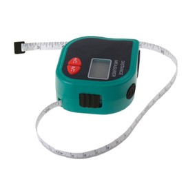 Green Automatic Handheld Ultrasonic Distance Meter with LCD Screen High Accuracy 2-in-1 Laser Tape Measure for Building Measurement