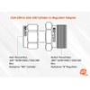 Acetylene Adaptor - CGA-200 (Size MC Cylinder) to CGA-520 (Size