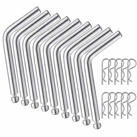 Otoolling 10 Pack Replacement 5th Wheel Pins & Clips, 1/2-inch Diameter Galvanized Pin and Clips for Wheel Hitch Rail Gooseneck Hitches