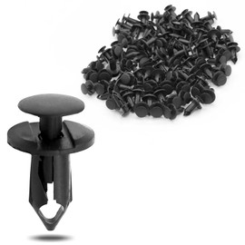 Seentech 100PCS 8mm Universal Nylon Push-Type Bumper Retainer Clips – Automotive Fasteners for Fender, Door Trim, Engine Cover, and Panel Replacement