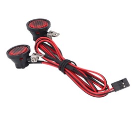KKPLZZ RC Car Front Headlight for Axial for SCX10 90046 for Redcat 2 LEDs High Bright RC Headlight for 1:10 RC Crawler (Red Light)