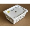 IKEA Rundbal Storage Basket W/ Lid Stackable White 7x5.5x3.25"