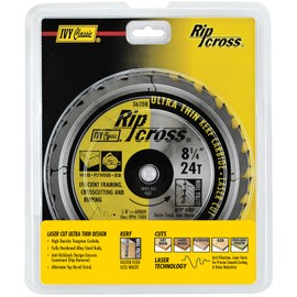 IVY Classic 36208 Ripcross 8-1/4" 24 Tooth Ultra Thin Kerf Carbide Circular Saw Blade with 5/8" Diamond Arbor, 1/Card