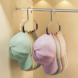 Solid Color Hat Hanger, 3 Counts/set Multifunctional Metal Hat Storage Rack, Space Saving Hat Organizer for Home Closet Bedroom, Hanging, Organizing, Room Decor:_White_3 Counts/set