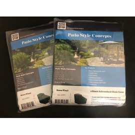 2 Pack: Adirondack Chair Cover from Patio Style Concepts Embossed Vinyl Protect Patio Furniture Green
