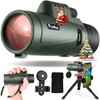 Pankoo 40X60 Monocular Telescope with Smartphone Holder & Upgraded Tripod,