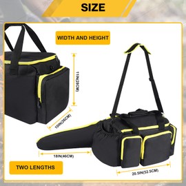 HTZSSON Chainsaw Case, Chainsaw Storage Bag for DEWALT, EGO, Greenworks, 14 & 16 & 18 Inch Cordless Chainsaws & Accessories, Black & Yellow