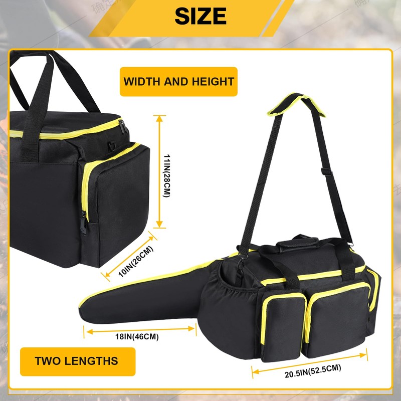 HTZSSON Chainsaw Case, Chainsaw Storage Bag for DEWALT, EGO, Greenworks,
