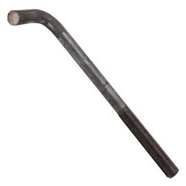 1"-8 x 15" L-Bolt Concrete Anchor Bolt - Plain Finish by Conquest Fasteners