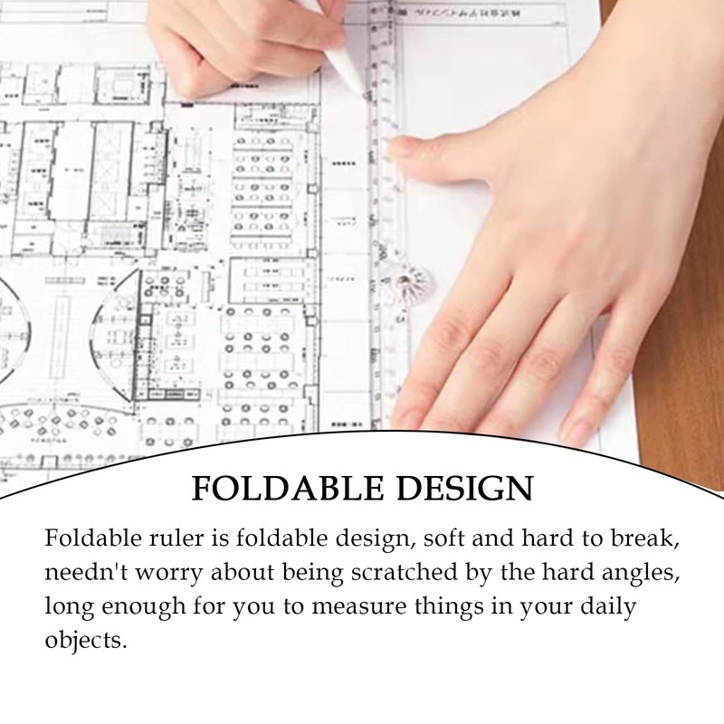 ZSRVAJ 4 Pcs Foldable Ruler, Ruler 30cm Folding, Folding Ruler,