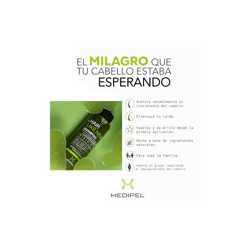 Shampoo Anticaida Ingredientes Naturales Ayuda a Reducir la Caída del