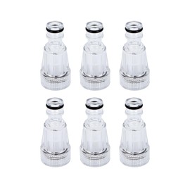 6 Pack Pressure Washer Garden Hose Adapter 3/4 Inch Pressure Washer Transparent Plastic Water Inlet Filter Replacement Pre ssure Wa sher Transparent Plastic Water Inlet Filter