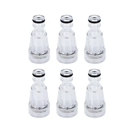 6 Pack Pressure Washer Garden Hose Adapter 3/4 Inch Pressure Washer Transparent Plastic Water Inlet Filter Replacement Pre ssure Wa sher Transparent Plastic Water Inlet Filter