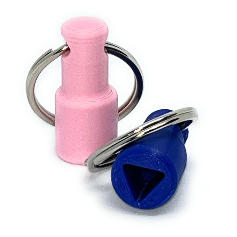 Gas and Electricity Meter Box Keys, Keyring Compatible, Pink and
