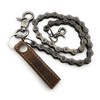 Lemasi Biker Wallet with Chain Natural Hunter Leather Wallet with