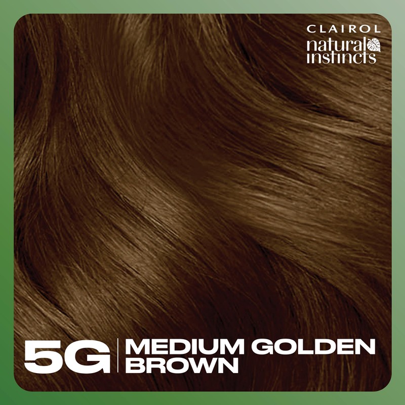 Clairol Natural Instincts Demi-Permanent Hair Dye, 5G Medium Golden Brown