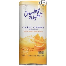 Crystal Light Classic Orange, 10-Quart 2.5-Ounce Canister (Pack of 6)