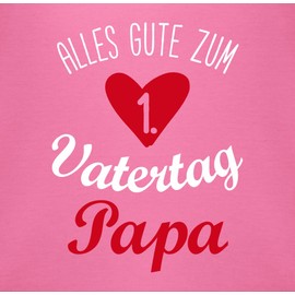 Shirtracer - Baby Bib - Gift - Happy First Father's Day White, 2 Pink