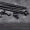 2 Pack Black Curtain Rod for Windows 28 to 48