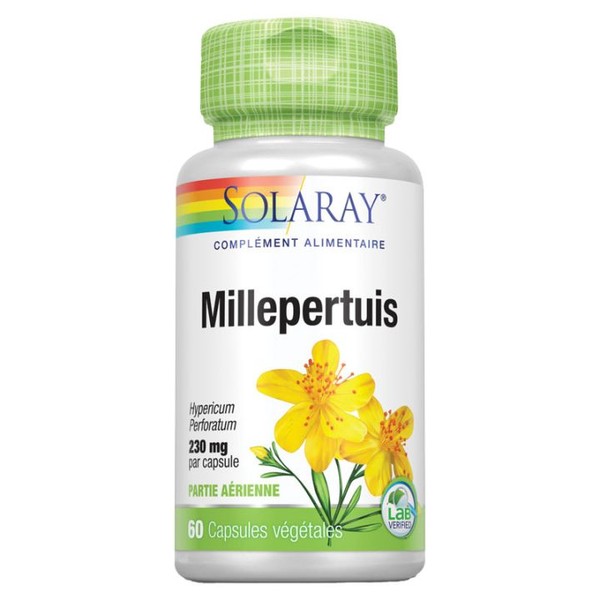 Solaray Millepertuis Partie Aérienne 230 mg 60 gélules végétales