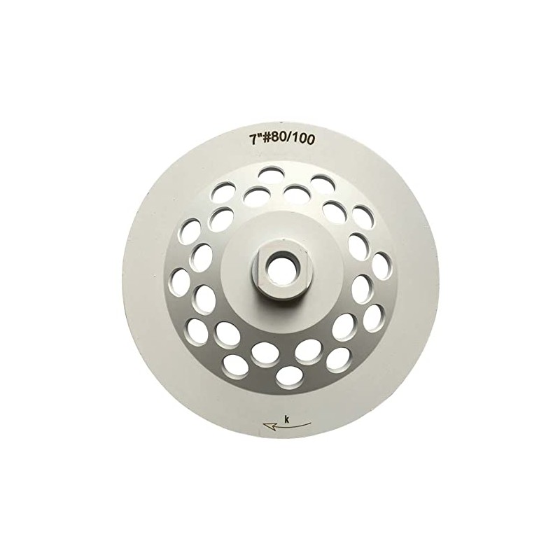 7" Grinding Wheels for Concrete, Granite, and Marble, #80/100 Grit,