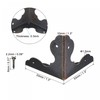 uxcell 33x33x33mm Metal Box Corner Protectors Edge Guard Bronze Tone