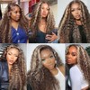 QEUOPE Ombre Brown Kinkycurly Bundles Human Hair P4613 Highlight Honey