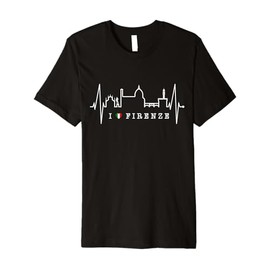 Florence Skyline Italian Heartbeat Italy Fan I Love Firenze Premium T-Shirt