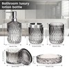 5-Piece Glass Bathroom Accessories Set – Elegant Bathroom Set with
