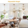 ACANER 4-Light Brushed Gold Chandeliers for Dining Room, 15.6" Farmhouse