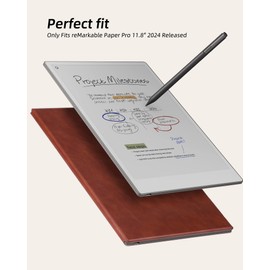 WALNEW Case for Remarkable Paper Pro,Magnetic Slim Book Folio Cover with Pen Clasp, Auto Sleep/Wake Protective Cover for Remarkable Paper Pro 11.8" (2024 Released),Brown