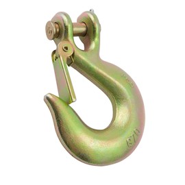 Mytee Products G70 3/8" Clevis Slip Hook with Latch - 6,600 LBS WLL Heavy Duty Grade 70 Safety Chain Hook for Trailer Truck Transport