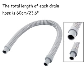 Rannb PVC Water Drain Pipe Hose for Air Conditioner 60cm/ 1.96Ft Length -Pack of 2
