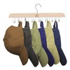 Belt Hanger,Closet Organizer Rack,14 Hooks Wooden Storage Rotating Hanger with