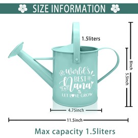 Nana Gifts for Christmas, Gardening Gifts for Nana, Plant Lover Gifts for Nana, Metal Watering Can for Indoor Outdoor Plants, Best Nana Ever Gifts from Grandkids Grandchildren