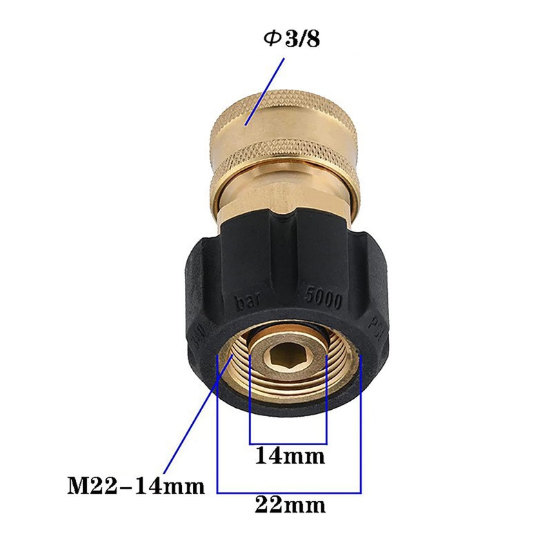 AIM Tools Pressure Washer Quick Connector 3/8 Inch Socket to