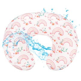 Hooyax Baby Waterproof Nursing Pillow Cover, Stretchy Nursing Covers for Breastfeeding Pillows, Adorable Infant Feeding Pillow Slipcover for Baby Boy and Girls (Rainbow)