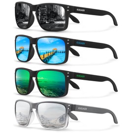 KUGUAOK Polarized Square Sunglasses For Men and Women Matte Finish Sun Glasses UV Protection Glasses