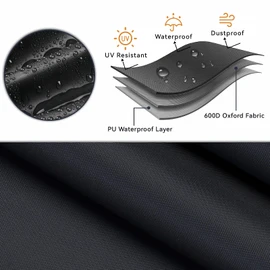Loenel 23 Inch Park Style Grill Cover, Waterproof Veranda Rectangular Table Top BBQ Grill Cover for Outdoor Grill - 24" L x 23" W x 19" H