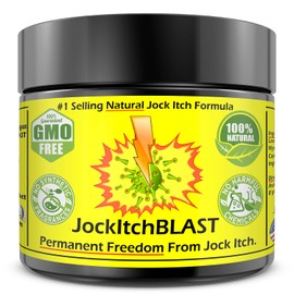 JockItchBLAST - Crema para picazón jock a base de plantas con fórmula extra fuerte - Mezcla segura, de acción rápida y suave 100% natural...